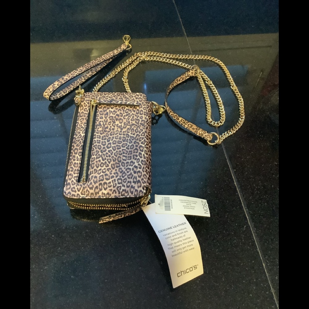 ❤️❤️❤️ Women’s Leopard Wallet/Phone Case Cross Body Purse NWT